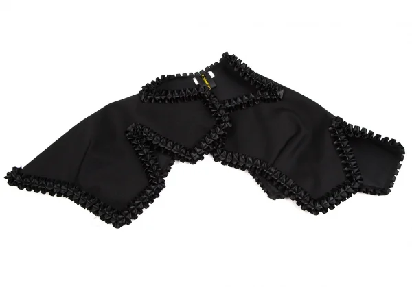 コムデギャルソンCOMME des GARCONS フリルパイピング付け襟 黒S K-109497_002