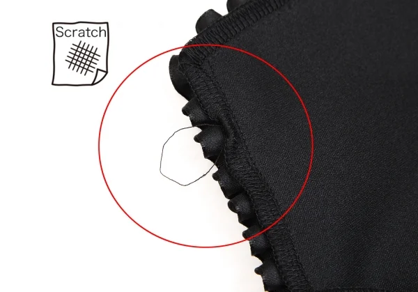 コムデギャルソンCOMME des GARCONS フリルパイピング付け襟 黒S K-109497_007