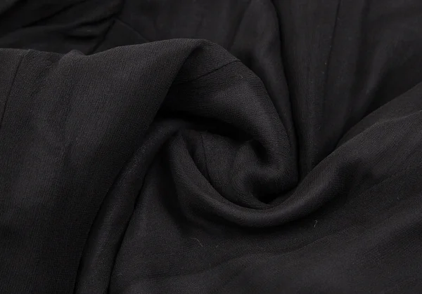 ローブドシャンブル コムデギャルソンrobe de chambre COMME des GARCONSラウンドヘムカットシフォンロングジャケット 黒M K-109502_015