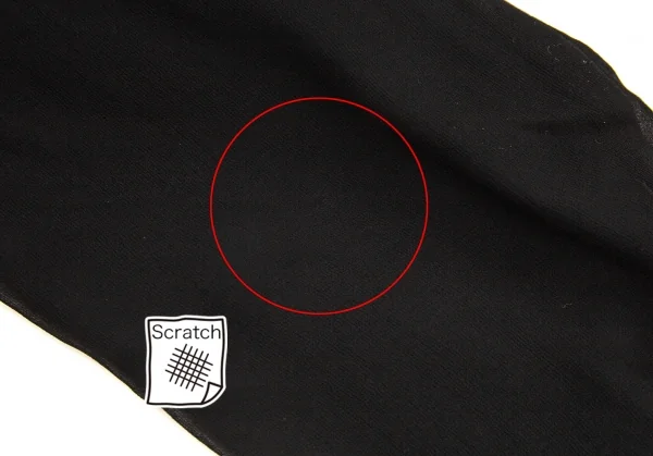 ローブドシャンブル コムデギャルソンrobe de chambre COMME des GARCONSラウンドヘムカットシフォンロングジャケット 黒M K-109502_008