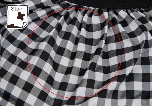 ジュンヤワタナベ コムデギャルソンJUNYA WATANABE COMME des GARCONS ポリシルクギンガムチェックレイヤーラップスカート 白黒S K-109505_013