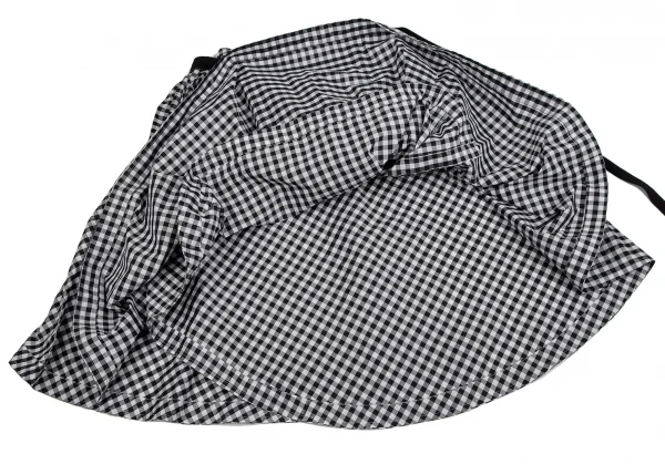 ジュンヤワタナベ コムデギャルソンJUNYA WATANABE COMME des GARCONS ポリシルクギンガムチェックレイヤーラップスカート 白黒S K-109505_014