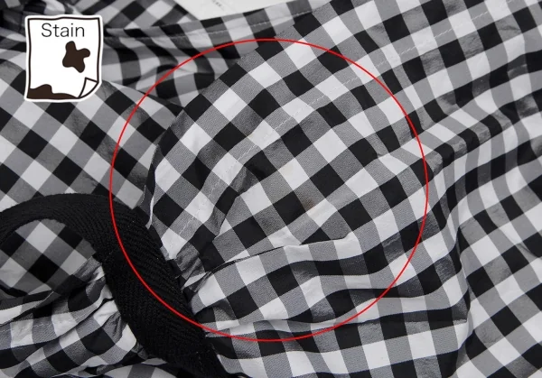 ジュンヤワタナベ コムデギャルソンJUNYA WATANABE COMME des GARCONS ポリシルクギンガムチェックレイヤーラップスカート 白黒S K-109505_006