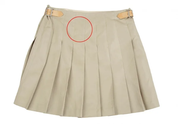 ジュンヤワタナベ コムデギャルソンJUNYA WATANABE COMME des GARCONSシルクポリバックプリーツベルトラップミニスカート ベージュM K-109506_012