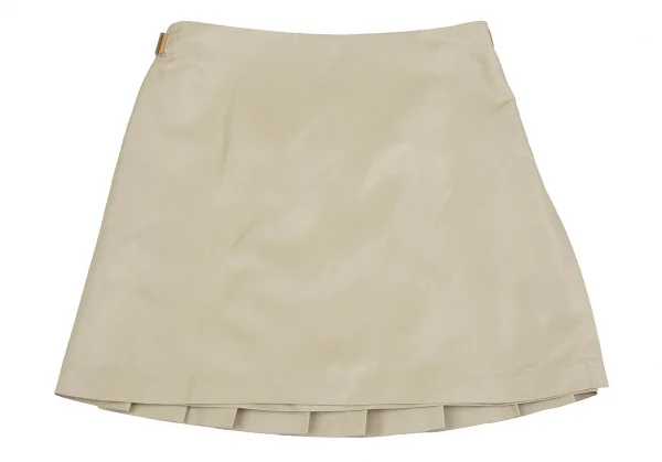 ジュンヤワタナベ コムデギャルソンJUNYA WATANABE COMME des GARCONSシルクポリバックプリーツベルトラップミニスカート ベージュM K-109506_002