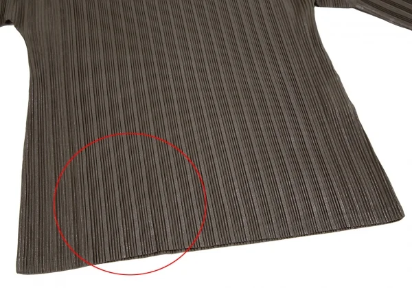 プリーツプリーズPLEATS PLEASE フォイルプリーツハイネックカットソー モカ3 K-109525_011