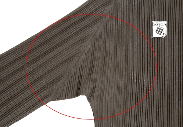 プリーツプリーズPLEATS PLEASE フォイルプリーツハイネックカットソー モカ3 K-109525_006