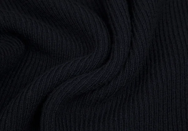 ズッカzucca アシンメトリーウールリブニットセーター 紺M K-109538_010