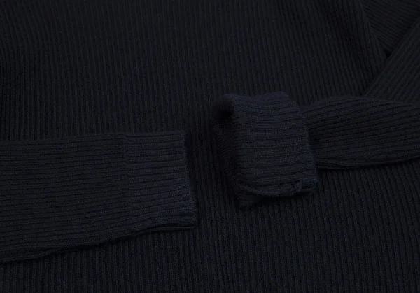 ズッカzucca アシンメトリーウールリブニットセーター 紺M K-109538_006