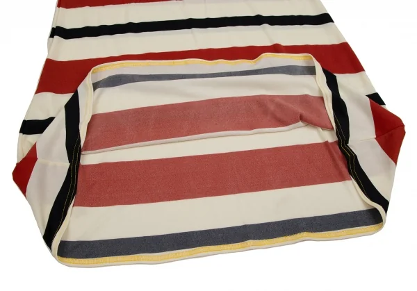 ゴルチエジーンズGAULTIER JEAN'S ボーダーグラフィック切替ノースリーブワンピース オフ茶他40 K-109566_011