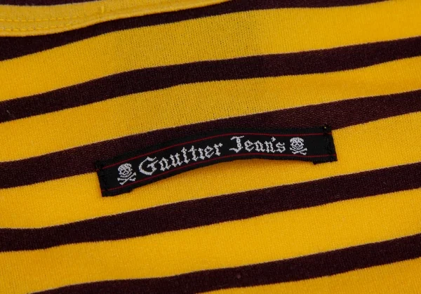 ゴルチエジーンズGAULTIER JEAN'S ボーダーグラフィック切替ノースリーブワンピース オフ茶他40 K-109566_014