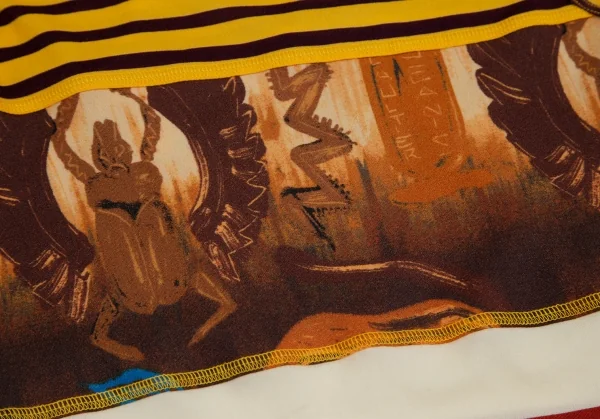 ゴルチエジーンズGAULTIER JEAN'S ボーダーグラフィック切替ノースリーブワンピース オフ茶他40 K-109566_006