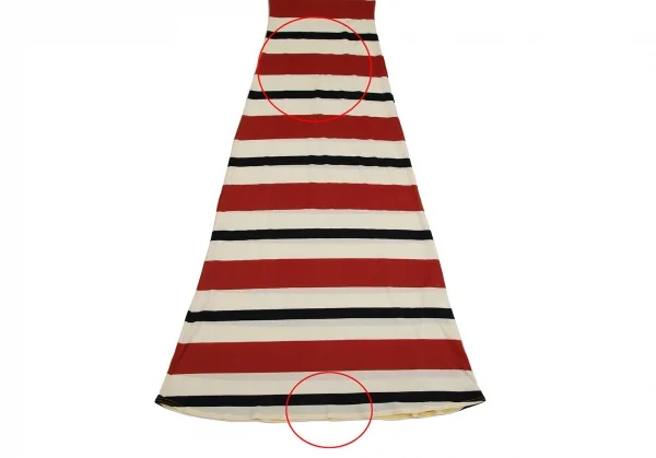 ゴルチエジーンズGAULTIER JEAN'S ボーダーグラフィック切替ノースリーブワンピース オフ茶他40 K-109566_007