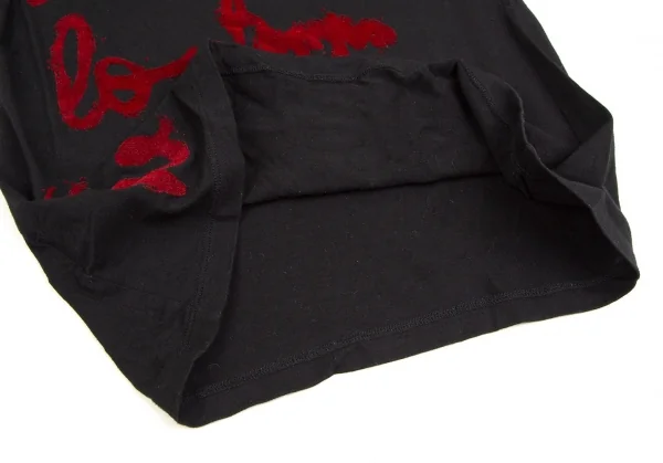 ジャンポールゴルチエ ファムJean Paul GAULTIER FEMME フロッキーレタリングプリントカットソー 黒40 K-109573_010