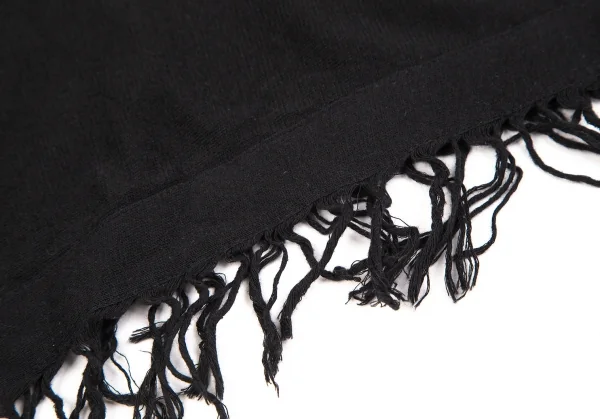 ジャンポールゴルチエ ファムJean Paul GAULTIER FEMME 裾フリンジタートルネックノースリーブニットワンピース 黒40 K-109582_011