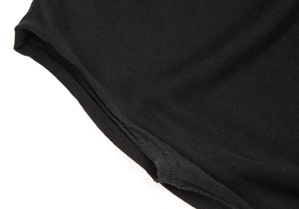 ジャンポールゴルチエ ファムJean Paul GAULTIER FEMME 裾フリンジタートルネックノースリーブニットワンピース 黒40 K-109582_009