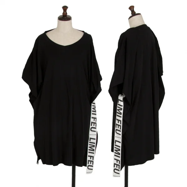 【美品】LIMI feu PRODUCT 0 サイドテープTシャツ 黒 リミフゥ プロダクトゼロLIMI feu PRODUCT 0 サイドテープT