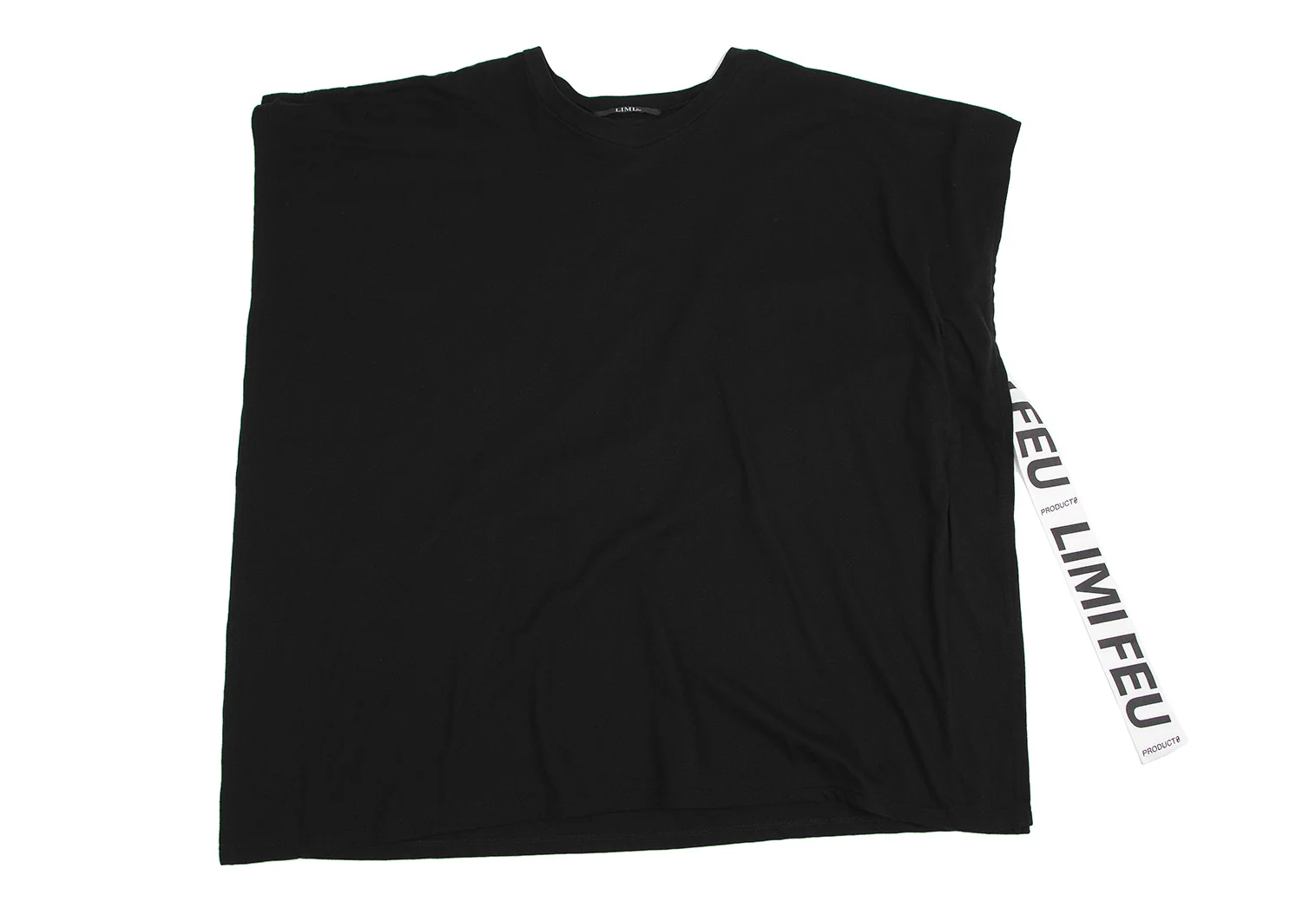 【美品】LIMI feu PRODUCT 0 サイドテープTシャツ 黒 リミフゥ プロダクトゼロLIMI feu PRODUCT 0 サイドテープT