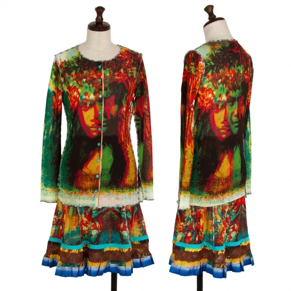 ジャンポールゴルチエ ファムJean Paul GAULTIER FEMME サイケフラガールプリントカーディガン マルチ40 K-109601_017