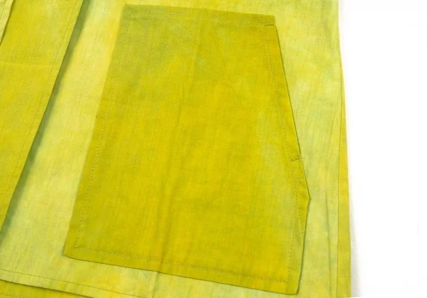 イッセイミヤケ ハートISSEY MIYAKE HaaT むら染め切替1Bジャケット 黄緑3 K-109604_013