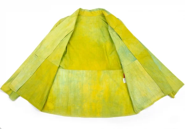 イッセイミヤケ ハートISSEY MIYAKE HaaT むら染め切替1Bジャケット 黄緑3 K-109604_014