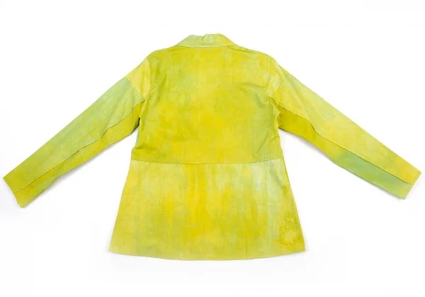 イッセイミヤケ ハートISSEY MIYAKE HaaT むら染め切替1Bジャケット 黄緑3 K-109604_015