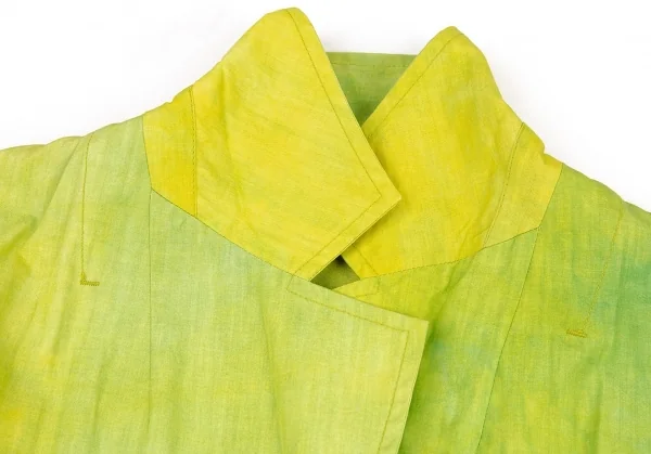 イッセイミヤケ ハートISSEY MIYAKE HaaT むら染め切替1Bジャケット 黄緑3 K-109604_005