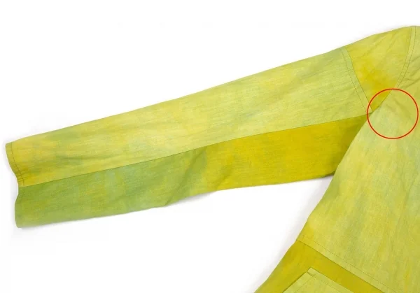 イッセイミヤケ ハートISSEY MIYAKE HaaT むら染め切替1Bジャケット 黄緑3 K-109604_006