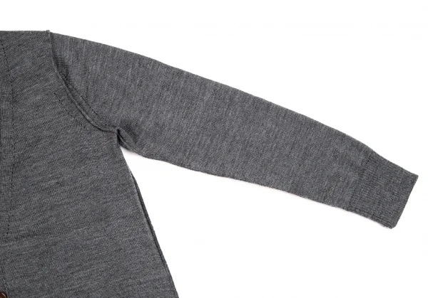 トリココムデギャルソンtricot COMME des GARCONS ウールマルチカラーボタンニットカーディガン グレーM位 K-109622_004