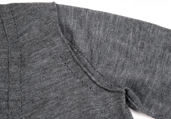 トリココムデギャルソンtricot COMME des GARCONS ウールマルチカラーボタンニットカーディガン グレーM位 K-109622_005