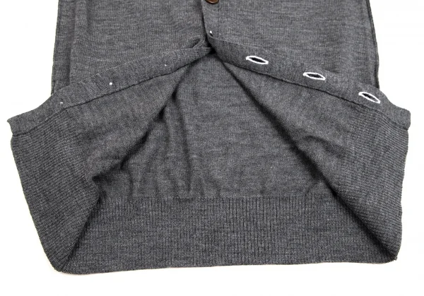 トリココムデギャルソンtricot COMME des GARCONS ウールマルチカラーボタンニットカーディガン グレーM位 K-109622_009