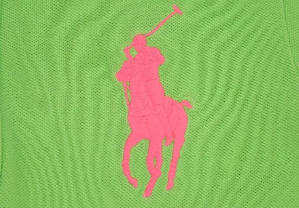 ラルフローレンRalph Lauren ナンバリングポニー刺繍ポロシャツ 黄緑S K-109626_004