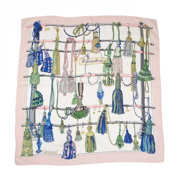 エルメスHERMES カレ90 Pasementerie フリンジタッセルスカーフ マルチ K-109632_001