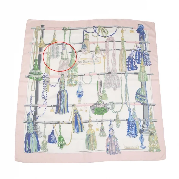 エルメスHERMES カレ90 Pasementerie フリンジタッセルスカーフ マルチ K-109632_010