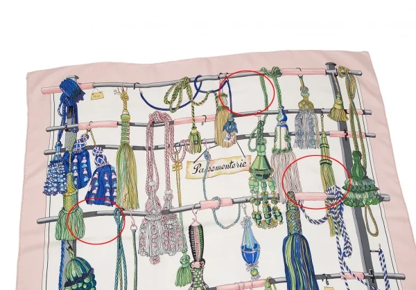 エルメスHERMES カレ90 Pasementerie フリンジタッセルスカーフ マルチ K-109632_002