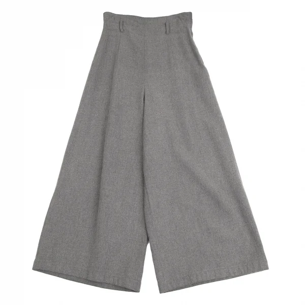 トリココムデギャルソンtricot COMME des GARCONSウールナイロンサイドジップワイドパンツ グレーM K-109640_001