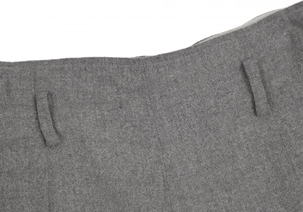 トリココムデギャルソンtricot COMME des GARCONSウールナイロンサイドジップワイドパンツ グレーM K-109640_003