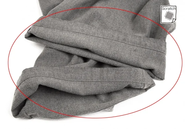 トリココムデギャルソンtricot COMME des GARCONSウールナイロンサイドジップワイドパンツ グレーM K-109640_007