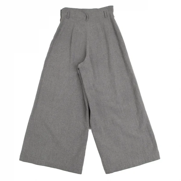 トリココムデギャルソンtricot COMME des GARCONSウールナイロンサイドジップワイドパンツ グレーM K-109640_008