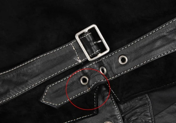 ジュニアゴルチエJUNIOR GAULTIER レザー切替ジレベスト 黒40 K-109642_015