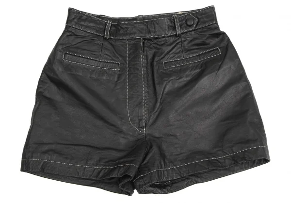 ジュニアゴルチエJUNIOR GAULTIER レザーショートパンツ 黒40 K-109643_001