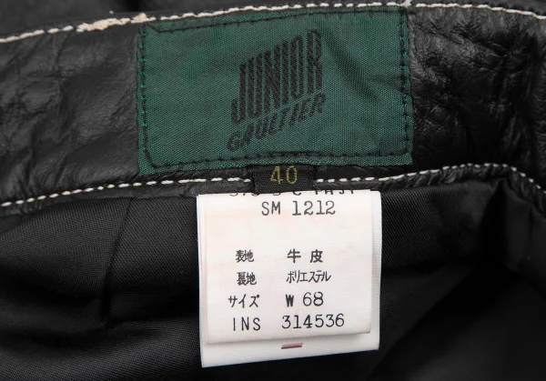ジュニアゴルチエJUNIOR GAULTIER レザーショートパンツ 黒40 K-109643_016