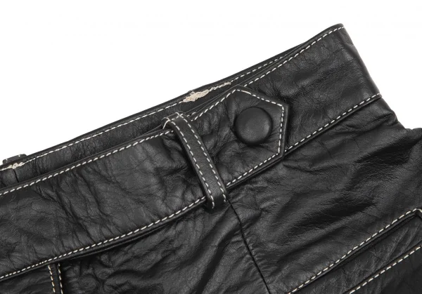 ジュニアゴルチエJUNIOR GAULTIER レザーショートパンツ 黒40 K-109643_003