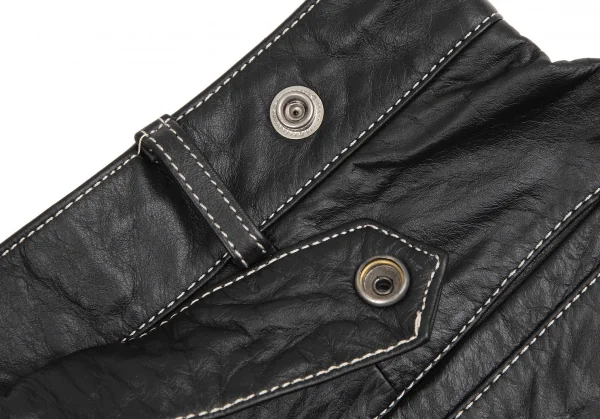 ジュニアゴルチエJUNIOR GAULTIER レザーショートパンツ 黒40 K-109643_004