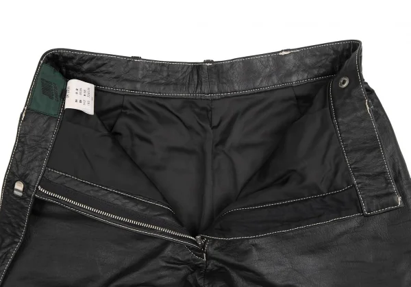ジュニアゴルチエJUNIOR GAULTIER レザーショートパンツ 黒40 K-109643_005