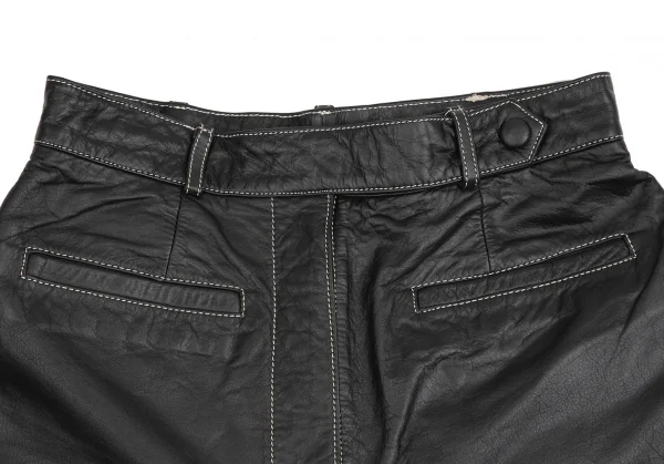 ジュニアゴルチエJUNIOR GAULTIER レザージレベストショートパンツセットアップ 黒40 K-109644_011