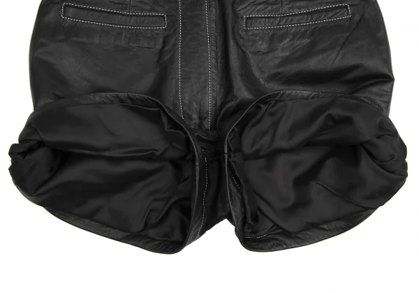 ジュニアゴルチエJUNIOR GAULTIER レザージレベストショートパンツセットアップ 黒40 K-109644_014