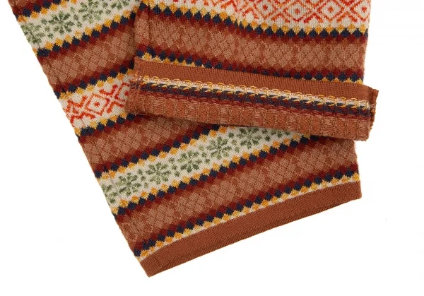 ジャンポールゴルチエ マイユJean Paul GAULTIER MAILLE フェアアイルボーダーニットショートパンツ モカオフ42 K-109652_005