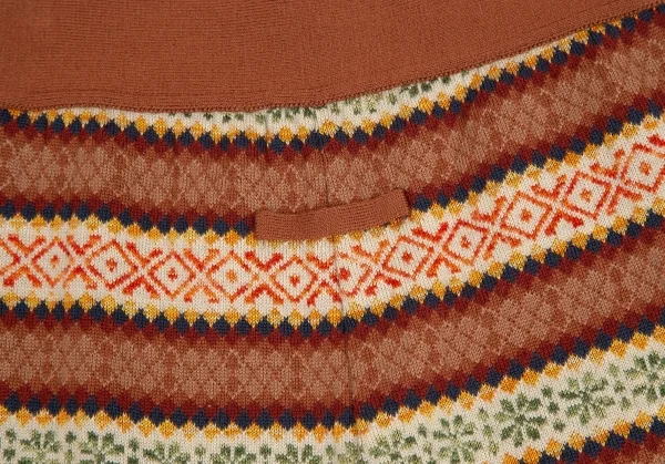 ジャンポールゴルチエ マイユJean Paul GAULTIER MAILLE フェアアイルボーダーニットショートパンツ モカオフ42 K-109652_007