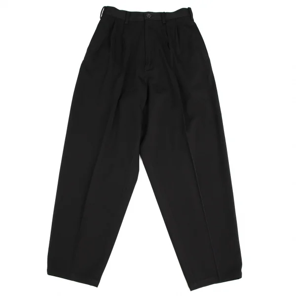 ワイズY's ウールレーヨンギャバツータックパンツ 黒M位 K-109659_001